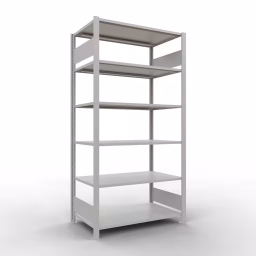 Grundregal, Büro-Fachbodenregal Stecksystem MULTIplus150, 2000 x 1000 x 600 mm (HxBxT), 6 Fachböden, Längenriegel, ohne Mittelanschlag, lichtgrau von der Marke Schulte Lagertechnik Grundregal, Büro-Fachbodenregal Stecksystem MULTIplus150, 2000 x 1000 x 600 mm (HxBxT), 6 Fachböden, Längenriegel, ohne Mittelanschlag, lichtgrau aus der Kategorie Stecksystem mit der Artikelnummer 36061