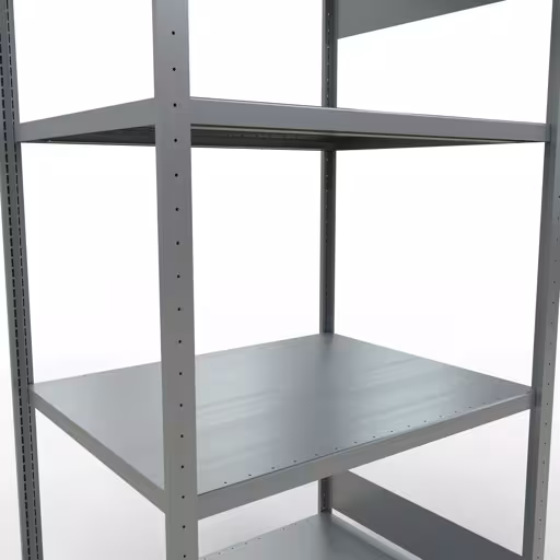 Abbildung Nr 12 des Artikels Grundregal, Fachbodenregal Stecksystem MULTIplus330, 2000 x 1000 x 800 mm (HxBxT), 5 Fachböden, Längenriegel, verzinkt aus der Produktgruppe Stecksystem von der Marke Schulte Lagertechnik