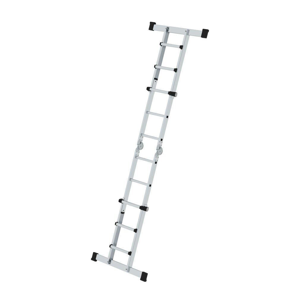 Munk Teleskopleiter 4-teilig mit Traverse 4x3 Sprossen