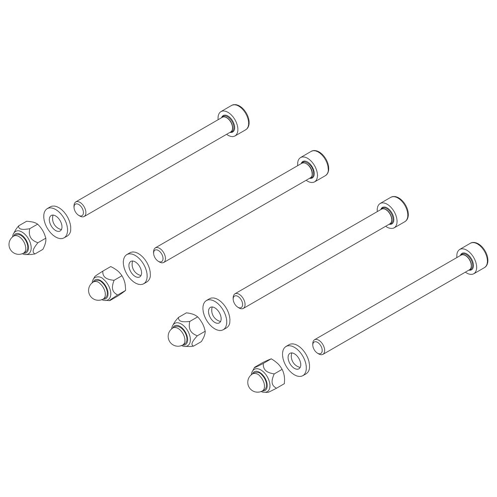 Munk Montagesatz für stirns. Geländer aus der Kategorie Steigtechnik Zubehör & Ersatzteile mit der Artikelnr. 800020