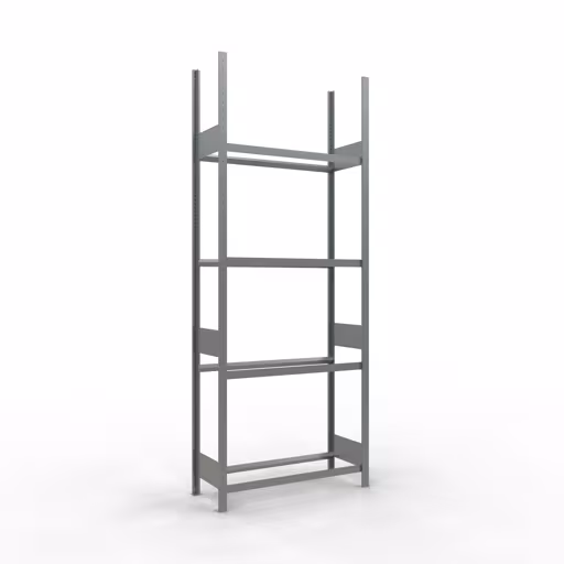 Grundregal, Räder-/Reifenregal, 2750 x 1050 x 400 mm (HxBxT), verzinkt, 4 Lagerebenen á 150 kg Fachlast pro Ebene aus der Kategorie Autoteilelagerung mit der Artikelnummer 20987