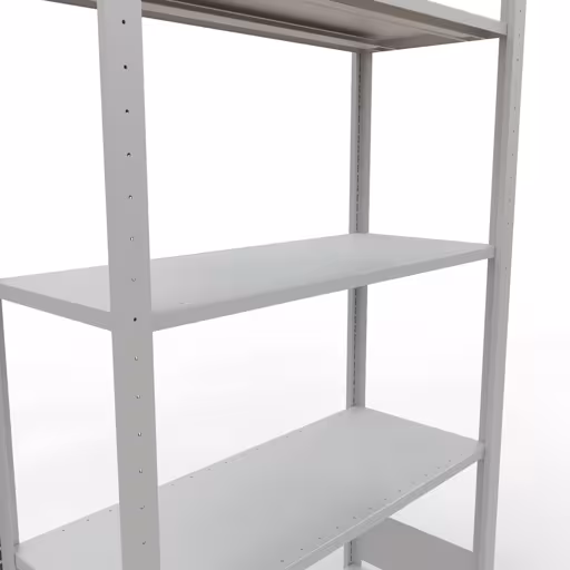 Grundregal, Fachbodenregal Stecksystem MULTIplus150, 2000 x 1000 x 400 mm (HxBxT), 5 Fachböden, Längenriegel, RAL 7035 lichtgrau von der Marke Schulte Lagertechnik aus der Produktreihe Stecksystem