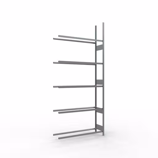 Anbauregal, Räder-/Reifenregal, 3500 x 1500 x 400 mm, verzinkt, 5 Lagerebenen á 150 kg Fachlast pro Ebene aus der Kategorie Autoteilelagerung mit der Artikelnummer 20769