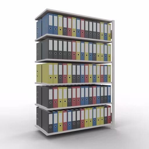 Produktbild Nr 13 des Artikels Anbauregal, Büro-Fachbodenregal Stecksystem MULTIplus150, 2000 x 1300 x 600 mm (HxBxT), 6 Fachböden, Längenriegel, ohne Mittelanschlag, lichtgrau Abbildung Nr 13 des Artikels Anbauregal, Büro-Fachbodenregal Stecksystem MULTIplus150, 2000 x 1300 x 600 mm (HxBxT), 6 Fachböden, Längenriegel, ohne Mittelanschlag, lichtgrau aus der Produktgruppe Büroregale von der Marke Schulte Lagertechnik