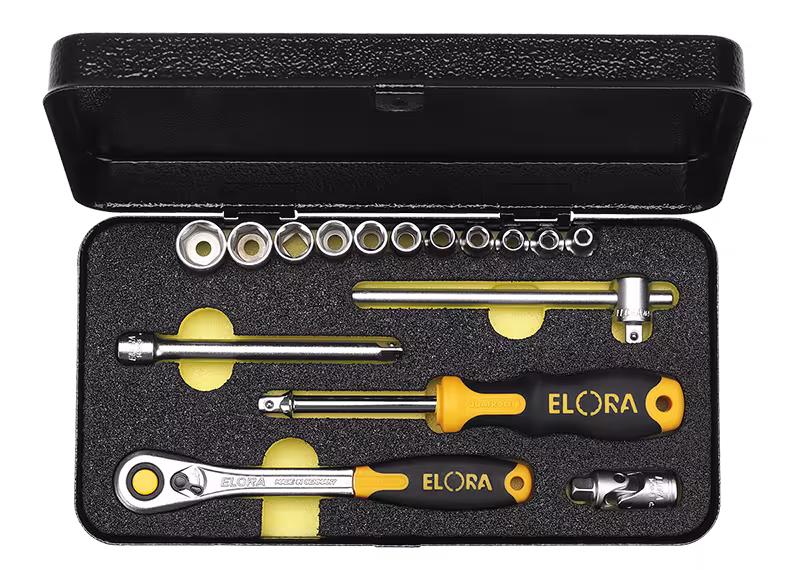 Steckschlüssel-Satz 1/4", ELORA-1430 aus der Kategorie Steckschlüssel-Sortiment 1/4" mit der Artikelnr. 1430609232000