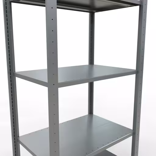 Grundregal, Fachbodenregal Stecksystem MULTIplus150, 2000 x 750 x 500 mm (HxBxT), 5 Fachböden, Längenriegel, verzinkt von der Marke Schulte Lagertechnik aus der Produktreihe Stecksystem