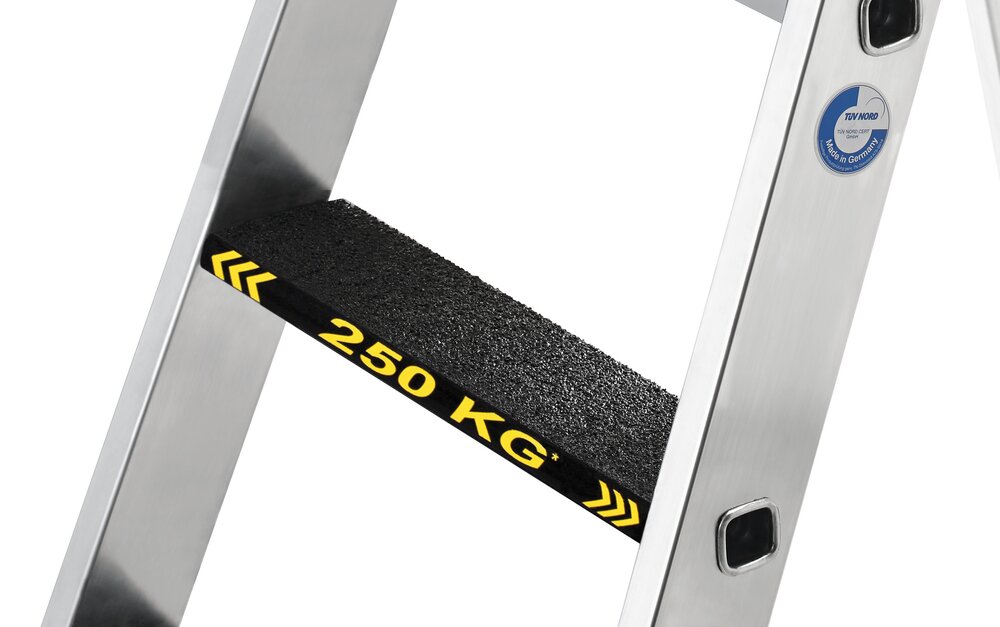 Munk Stufen-Stehleiter 250 kg einseitig begehbar mit clip-step R13 3 Stufen