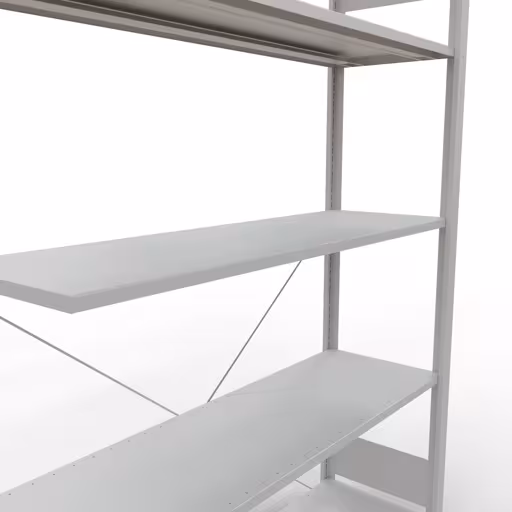 Stecksystem Anbauregal 2000x1300x400 mm, Typ 150 kg, lichtgrau von Schulte Lagertechnik mit der Artikelnr. 32645-130