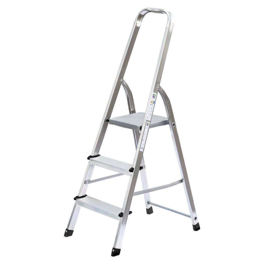 Munk Haushaltsleiter einseitig begehbar 3 Stufen von Günzburger Steigtechnik Munk Haushaltsleiter einseitig begehbar aus der Kategorie Stehleitern mit der Artikelnr. 011124, Stuhl, Mobiliar