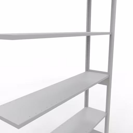 Produktbild Nr.13 des Artikels Anbauregal, Fachbodenregal Stecksystem MULTIplus150, 2500 x 1300 x 300 mm (HxBxT), 6 Fachböden, Längenriegel, RAL 7035 lichtgrau aus der Produktreihe Stecksystem von der Marke Schulte Lagertechnik