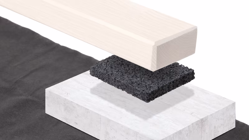 beko TERRASYS Unterlage Pads 3 x 85 x 55 mm, 1 Pack = 60 Pads Holz