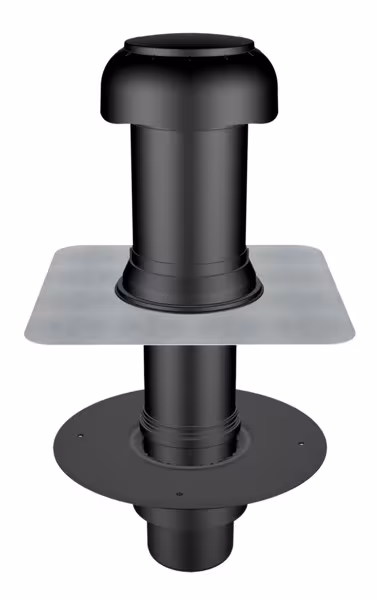 Flavent Pro Lüfteroberteil für zweiteiligen Wohnraum Be- und Entlüfter von der Marke Klöber aus der Kategorie Dachdurchgänge isoliert