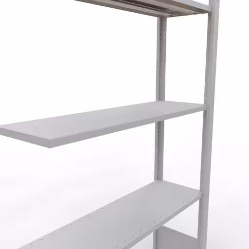 Produktbild Nr.6 des Artikels Anbauregal, Fachbodenregal Stecksystem MULTIplus150, 2000 x 1000 x 300 mm (HxBxT), 5 Fachböden, Längenriegel, RAL 7035 lichtgrau aus der Produktreihe Stecksystem von der Marke Schulte Lagertechnik