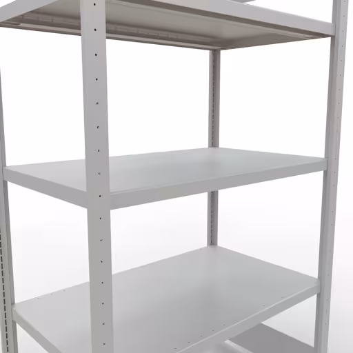 Abbildung Nr 13 des Artikels Grundregal, Fachbodenregal Stecksystem MULTIplus330, 2000 x 1000 x 600 mm (HxBxT), 5 Fachböden, Längenriegel, RAL 7035 lichtgrau aus der Produktgruppe Stecksystem von der Marke Schulte Lagertechnik