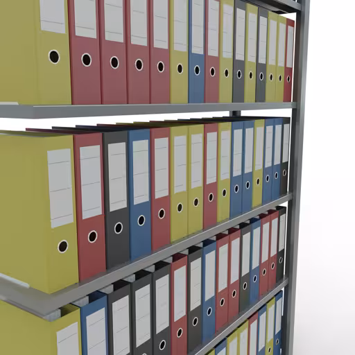 Anbauregal, Büro-Fachbodenregal Stecksystem MULTIplus85, 2000 x 1300 x 300 mm (HxBxT), 6 Fachböden, Kreuzstrebe, verzinkt, mit Anschlagleiste von Schulte Lagertechnik aus der Kategorie Büroregale
