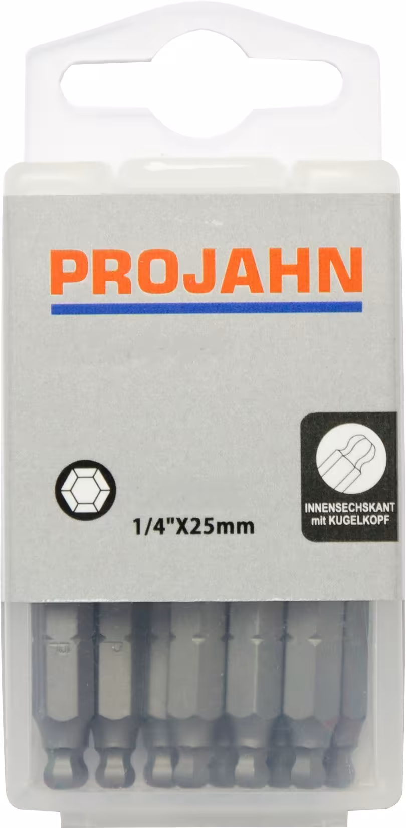 Bit für Innen-6kant-Schrauben mit Kugelkopf 6,3 Typ Variante: 1/4" Kugelkopf Bit L25 mm 2 mm 10er Pack aus der Kategorie Bits & Bithalter mit der Artikelnr. 2781-10