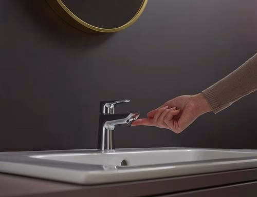 Hansgrohe Einhebel-Waschtischmischer TALIS E 80 Nennweite 15 mit Ablaufgarnitur G 1 1/4 Zoll chrom