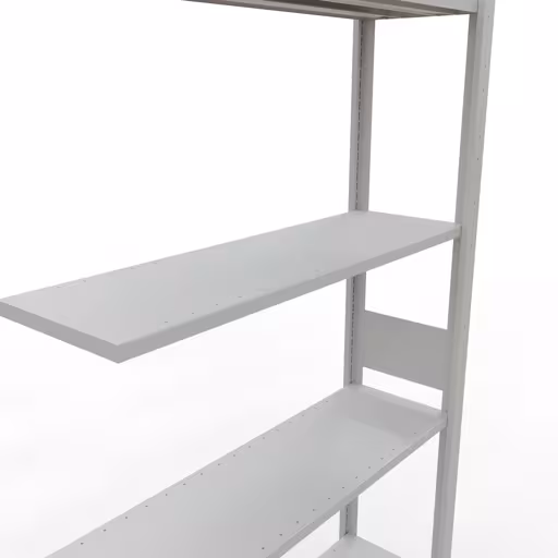 Abbildung Nr 9 des Artikels Anbauregal, Fachbodenregal Stecksystem MULTIplus85, 3000 x 1000 x 300 mm (HxBxT), 7 Fachböden, Längenriegel, RAL 7035 lichtgrau aus der Produktgruppe Stecksystem von der Marke Schulte Lagertechnik