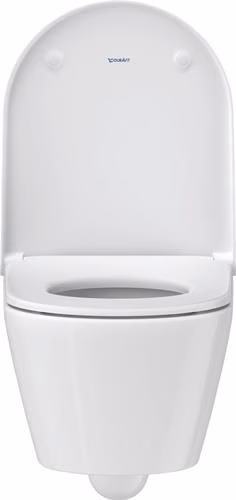 Duravit Wand-WC Set 540 mm D-Neo Weiß, Tiefspüler rimless, WC-Sitz mit Absenkautomatik, inklusive Durafix