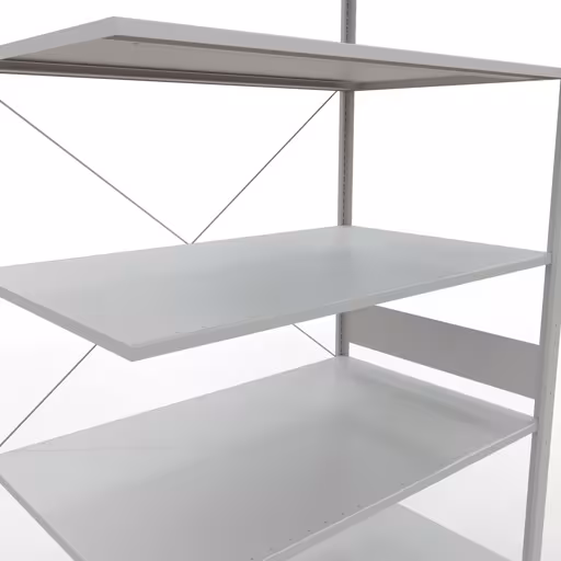 Produktbild Nr.7 des Artikels Stecksystem Anbauregal 3000x1300x800 mm, Typ 150 kg, lichtgrau aus der Produktreihe Stecksystem von der Marke Schulte Lagertechnik