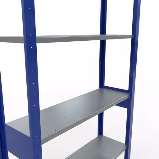 Abbildung Nr 13 des Artikels Grundregal, Fachbodenregal Stecksystem MULTIplus85, 2500 x 1000 x 300 mm (HxBxT), 6 Fachböden, Längenriegel, RAL 5010 enzianblau aus der Produktgruppe Stecksystem von der Marke Schulte Lagertechnik