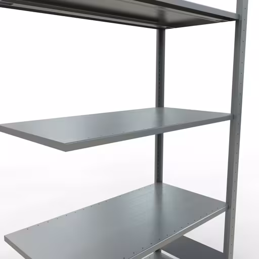 Anbauregal, Fachbodenregal Stecksystem MULTIplus85, 2000 x 1000 x 500 mm (HxBxT), 5 Fachböden, Längenriegel, verzinkt von der Marke Schulte Lagertechnik aus der Produktreihe Stecksystem