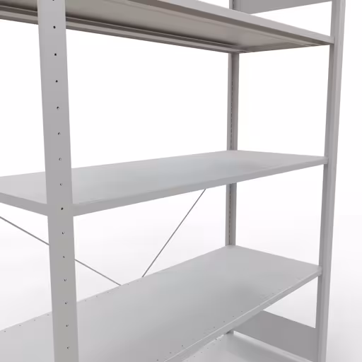 Andere Ansicht des Artikels Stecksystem Grundregal 2000x1300x500 mm, Typ 150 kg, lichtgrau aus der Kategorie Stecksystem