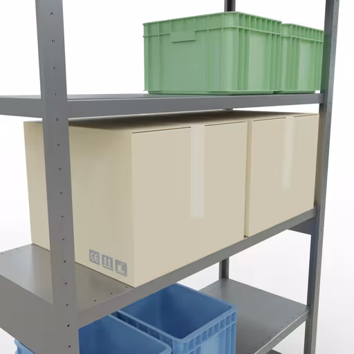 Produktbild Nr 15 des Artikels Stecksystem Grundregal 2500x1300x500 mm, Typ 250 kg, verzinkt Abbildung Nr 15 des Artikels Stecksystem Grundregal 2500x1300x500 mm, Typ 250 kg, verzinkt aus der Produktgruppe Stecksystem von der Marke Schulte Lagertechnik