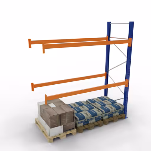 Abbildung Nr 10 des Artikels Palettenanbauregal 1 Feld 2700 mm - 5000x1100mm,HxT,6 Holme (2400kg) aus der Produktgruppe Palettenregale von der Marke Schulte Lagertechnik