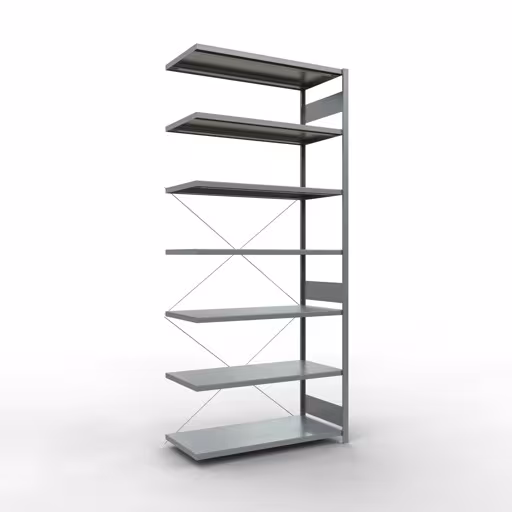 Stecksystem Anbauregal 3000x1300x600 mm, Typ 250 kg, verzinkt aus der Kategorie Anbauregal mit der Artikelnummer 12967-130