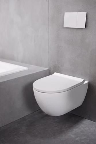 Detailbild 3983071 Geberit Acanto Set Wand-WC mit WC-Sitz, Tiefspüler TurboFlush, geschlossene Form, Tiefe: 53cm, weiß