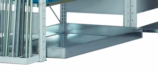 Auffangwanne für Öllager 950 x 650 mm (HxB), verzinkt, Fassungsvermögen: 30 l von der Marke Schulte Lagertechnik aus der Produktreihe Palettenregale