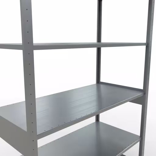 Grundregal, Fachbodenregal Stecksystem MULTIplus150, 2500 x 1300 x 600 mm (HxBxT), 6 Fachböden, Längenriegel, verzinkt von der Marke Schulte Lagertechnik aus der Produktreihe Stecksystem