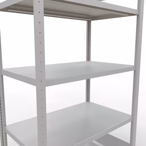 Grundregal, Fachbodenregal Stecksystem MULTIplus250, 2000 x 1000 x 600 mm (HxBxT), 5 Fachböden, Längenriegel, RAL 7035 lichtgrau von Schulte Lagertechnik aus der Kategorie Stecksystem