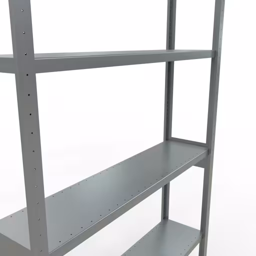 Grundregal, Fachbodenregal Stecksystem MULTIplus250, 3000 x 1300 x 300 mm (HxBxT), 7 Fachböden, Längenriegel, verzinkt von Schulte Lagertechnik aus der Kategorie Stecksystem