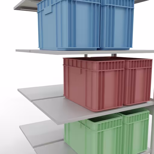 Produktbild Nr.12 des Artikels Anbauregal, Doppelregal, Fachbodenregal Stecksystem MULTIplus150, 2500 x 1000 x (2x600) mm (HxBxT), 2x6 Fachböden, Längenriegel, RAL 7035 lichtgrau aus der Produktreihe Fachbodenregale von der Marke Schulte Lagertechnik