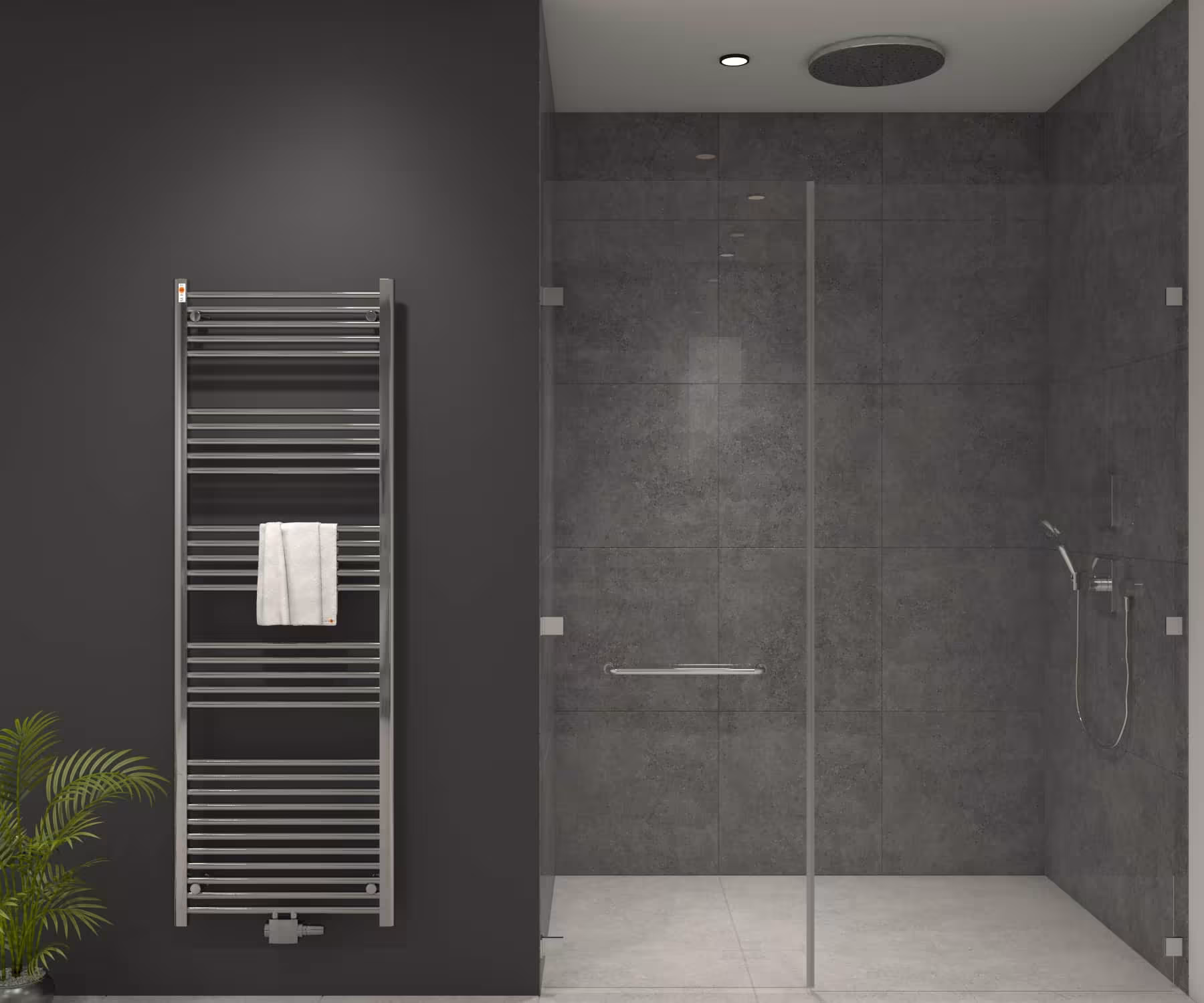 MERT Badheizkörper Chrom gerade, Mittelanschluss Typ Größe: 600x1750 mm aus der Kategorie Bad-Heizkörper mit der Artikelnr. 3-60x175-M