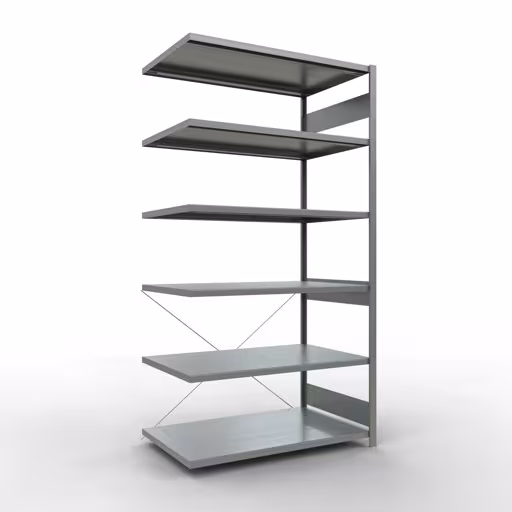 Stecksystem Anbauregal 2500x1300x800 mm, Typ 250 kg, verzinkt aus der Kategorie Anbauregal mit der Artikelnummer 12986-130