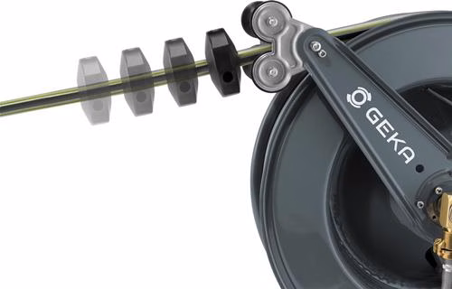 Detailbild 4084374 Schlauchaufroller PA30SK Anschlussgewinde 33,25mm Gewinde 1 Außengewinde Zoll pulverbeschichteter Stahl GEKA