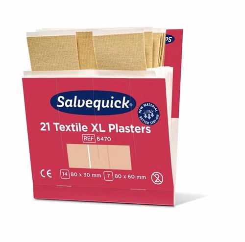 Detailbild 3975676 Pflasterstrips Salvequick Textilpflaster extra groß 6 Nachfüllpack je 21 Stück SALVEQUICK