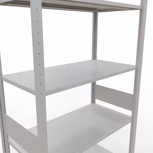 Grundregal, Fachbodenregal Stecksystem MULTIplus150, 3000 x 1000 x 500 mm (HxBxT), 7 Fachböden, Längenriegel, RAL 7035 lichtgrau von Schulte Lagertechnik aus der Kategorie Stecksystem