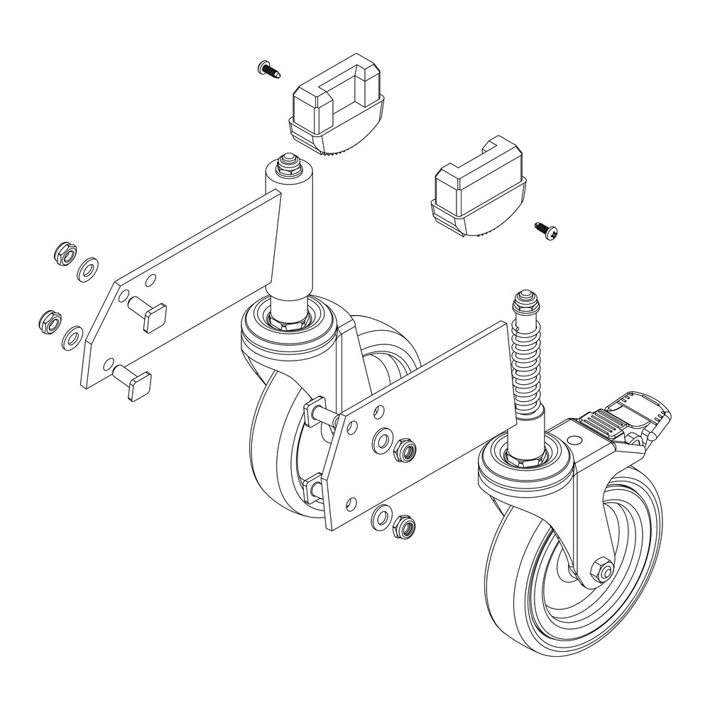 Munk Rollensatz Stützteil elektr. Ableitfähig aus der Kategorie Steigtechnik Zubehör & Ersatzteile mit der Artikelnr. 800012