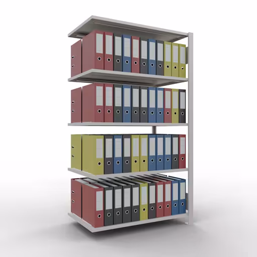 Produktbild Nr 12 des Artikels Anbauregal, Büro-Fachbodenregal Stecksystem MULTIplus150, 1800 x 1000 x 600 mm (HxBxT), 5 Fachböden, Längenriegel, ohne Mittelanschlag, lichtgrau Abbildung Nr 12 des Artikels Anbauregal, Büro-Fachbodenregal Stecksystem MULTIplus150, 1800 x 1000 x 600 mm (HxBxT), 5 Fachböden, Längenriegel, ohne Mittelanschlag, lichtgrau aus der Produktgruppe Büroregale von der Marke Schulte Lagertechnik