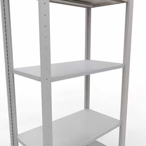 Grundregal, Fachbodenregal Stecksystem MULTIplus150, 2000 x 750 x 400 mm (HxBxT), 5 Fachböden, Längenriegel, RAL 7035 lichtgrau von Schulte Lagertechnik aus der Kategorie Stecksystem