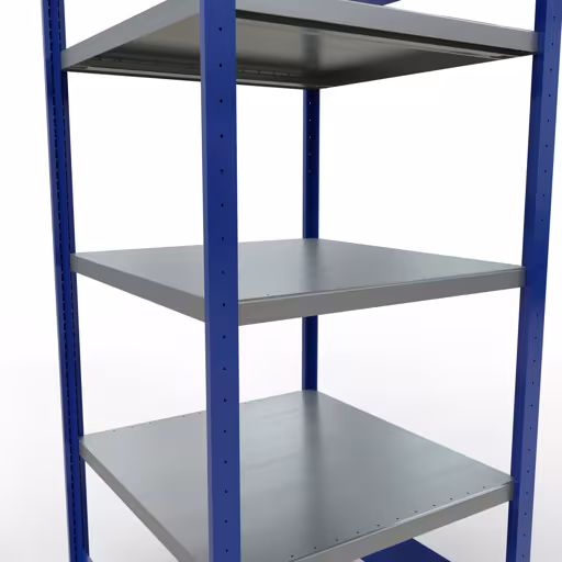 Abbildung Nr 14 des Artikels Grundregal, Fachbodenregal Stecksystem MULTIplus250, 2000 x 750 x 800 mm (HxBxT), 5 Fachböden, Längenriegel, RAL 5010 enzianblau/verzinkt/verzinkt aus der Produktgruppe Stecksystem von der Marke Schulte Lagertechnik