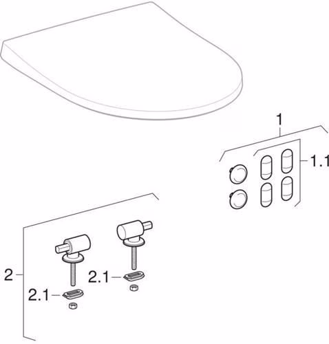 Technische Zeichnung 4065658 Geberit iCon Wand-WC Tiefspüler, Rimfree geschlossene Form, Tiefe: 53cm, weiß