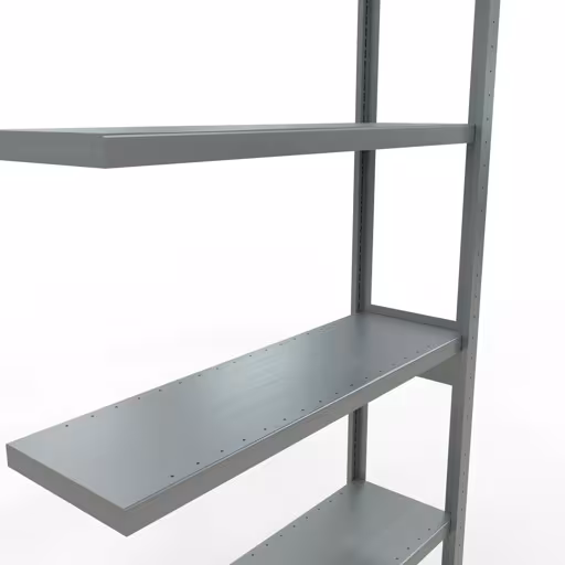 Anbauregal, Fachbodenregal Stecksystem MULTIplus250, 2500 x 1000 x 300 mm (HxBxT), 6 Fachböden, Längenriegel, verzinkt von Schulte Lagertechnik mit der Artikelnr. 12936-LR