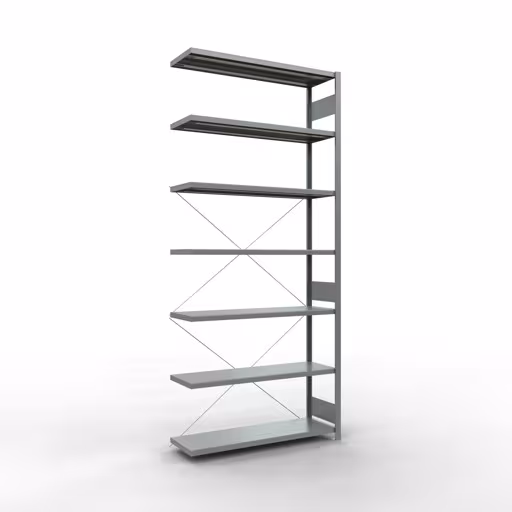 Stecksystem Anbauregal 3000x1300x400 mm, Typ 250 kg, verzinkt aus der Kategorie Anbauregal mit der Artikelnummer 12947-130