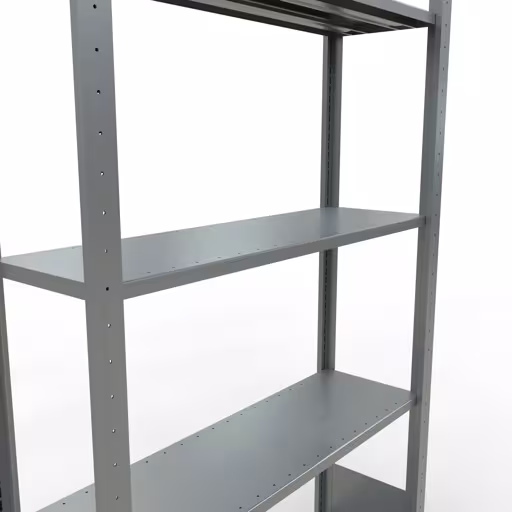 Produktbild Nr.12 des Artikels Grundregal, Fachbodenregal Stecksystem MULTIplus150, 2000 x 1000 x 300 mm (HxBxT), 5 Fachböden, Längenriegel, verzinkt aus der Produktreihe Stecksystem von der Marke Schulte Lagertechnik