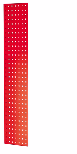 Lochplatten-Seitenblende, 90 x 1250 x 300 mm (H x T), RAL 3000 feuerrot aus der Kategorie Zubehör mit der Artikelnummer 35680-R
